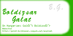 boldizsar galat business card